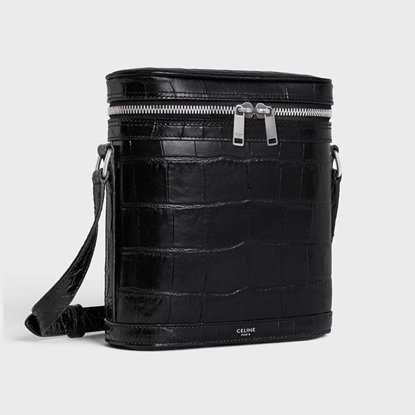 セリーヌ バーティカル メッセンジャー クロコダイル型押し110533EOX.38SI