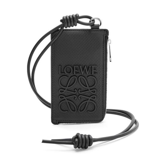 ロエベ ロゴ コインカードホルダー 偽物 ストラップ
