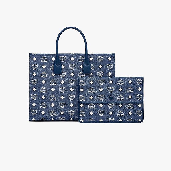 大人気★即完売必至★MCM★ヴィンテージデニムジャカードトートバッグ 偽物 MWTDSBO02LE001