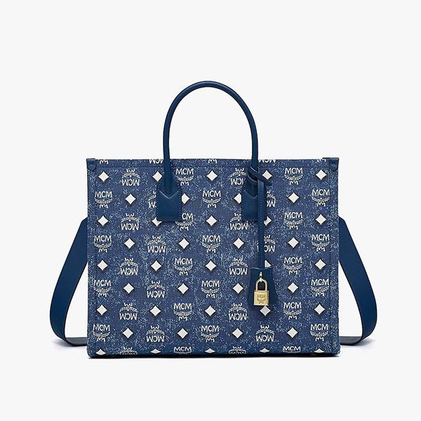 大人気★即完売必至★MCM★ヴィンテージデニムジャカードトートバッグ 偽物 MWTDSBO02LE001