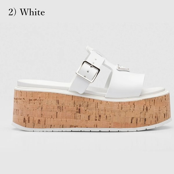 プラダ 偽物 Rubber wedge platform sandals ウェッジサンダル