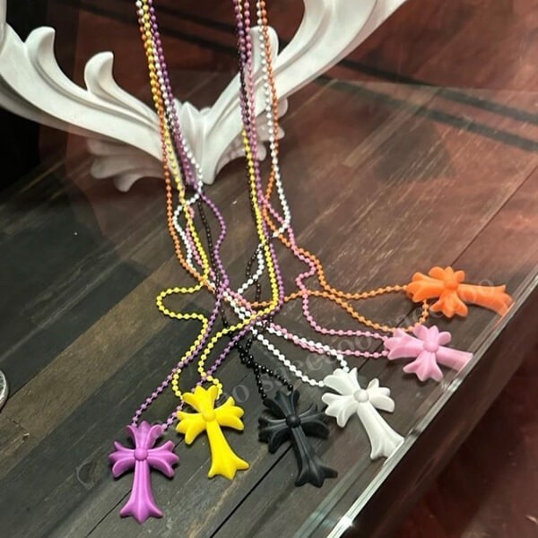 大人気定番☆クロムハーツ ラバーネックレス 偽物 シリコン CHクロス ボールチェーン TPE