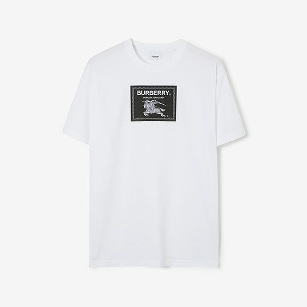 注目度抜群！バーバリー 偽物 プロ―サムラベル コットンTシャツ 4色 80651871