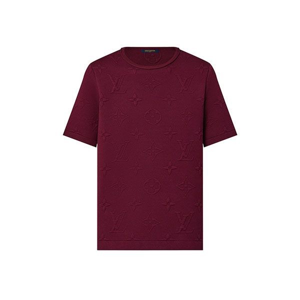 ルイヴィトン 偽物 3Dモノグラムニットトップ セーター ロゴ 半袖 Tシャツ 1AAKLC
