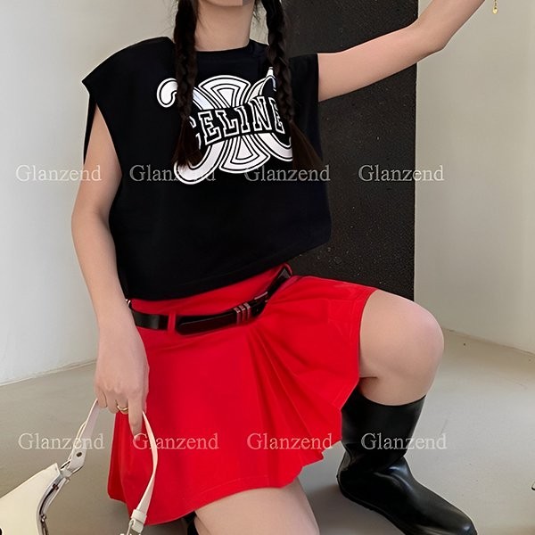 新作登場☆【セリーヌ 偽物】トリオンフロゴ入り コットンジャージー Tシャツ