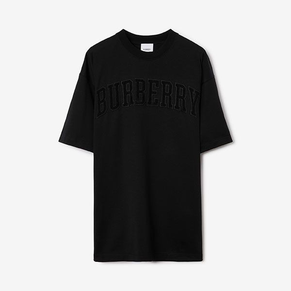 絶対に欲しいバーバリー レース ロゴ コットン オーバーサイズ Tシャツ 偽物 2色 80700051