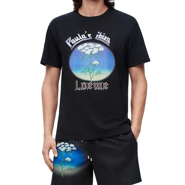 お洒落に★ロエベ フェンネル Tシャツ 偽物 半袖 コットン ロゴ H616Y22X53