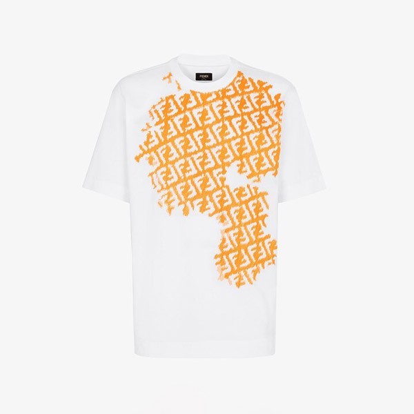 フェンディ Tシャツ 偽物 FFバックル 半袖 クルーネック FY0936AN25F1K0X