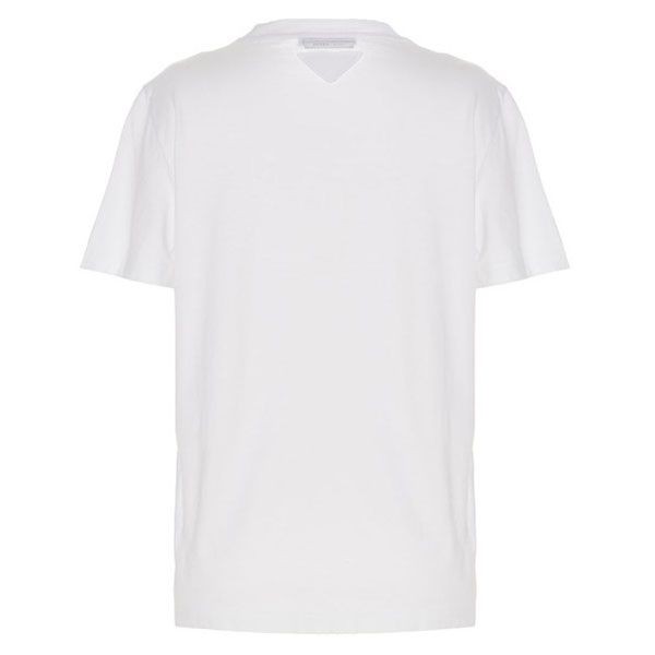 超希少！プラダ エンボス ロゴ コットン Tシャツ コピー 35838R_124R