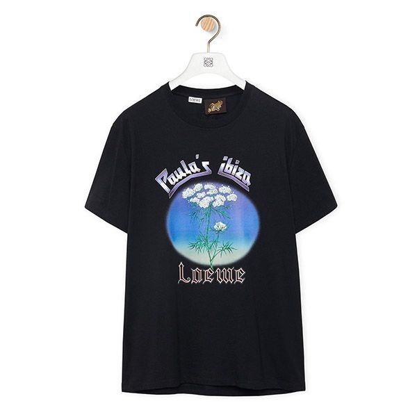 お洒落に★ロエベ フェンネル Tシャツ 偽物 半袖 コットン ロゴ H616Y22X53