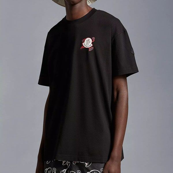 モンクレール 偽物 ロゴプリント 半袖Tシャツ I10918C00019M2326038