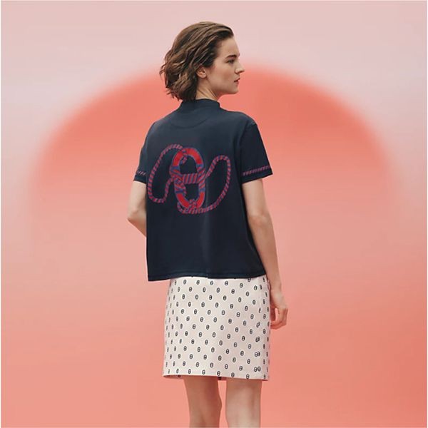 エルメス コピー グラフィックプリント ボクシー Tシャツ 3色 H3E4621DL9034