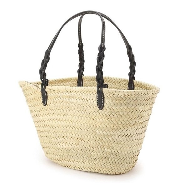 注目度抜群！プラダ かごバッグ 偽物WOVEN PALM X LEATHER トートバッグ★2色