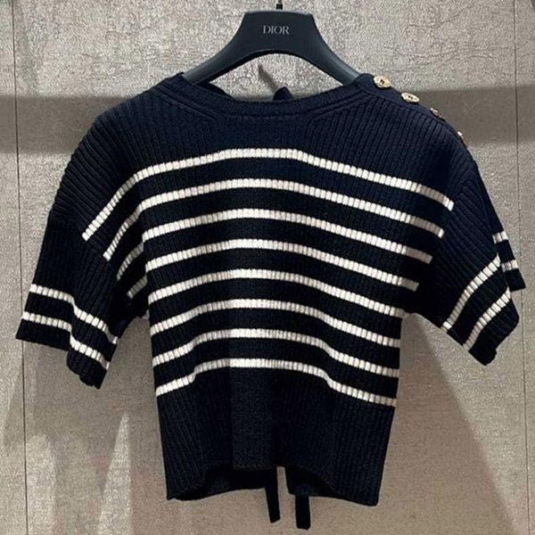 入手困難品！ディオール MARINIERE オープンバックセーター 偽物 344S02AM233_X5825