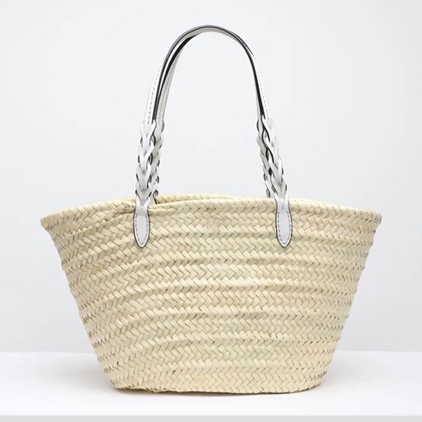 注目度抜群！プラダ かごバッグ 偽物WOVEN PALM X LEATHER トートバッグ★2色