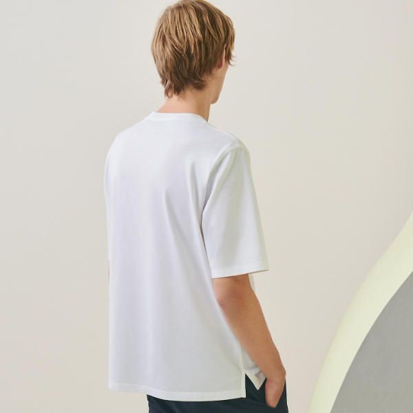 エルメス スーパーコピー カットソー ミニレザーパッチ Tシャツ 5色 H357925HA90LA