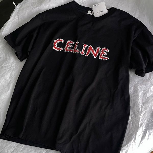 セリーヌ ルーズ Tシャツ 偽物 ラインストーン2X49F671Q.38BR