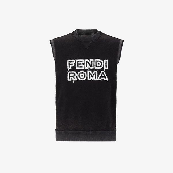 フェンディ Roma カプセル セーター 偽物 ブラック ジャージー FY1212AM18F1K1W
