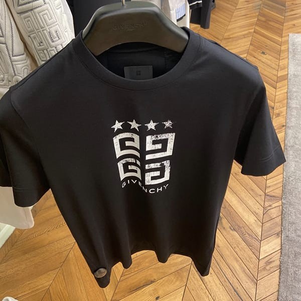 ジバンシィ 偽物 4G スター スリムフィット コットン Tシャツ 3色 BM716G3YEL-100