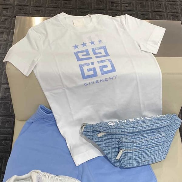 ジバンシィ 偽物 4G スター スリムフィット コットン Tシャツ 3色 BM716G3YEL-100