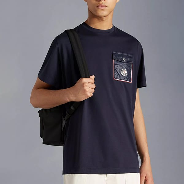 モンクレール ロゴ ポケット付きTシャツ 偽物 3色 568390Y999