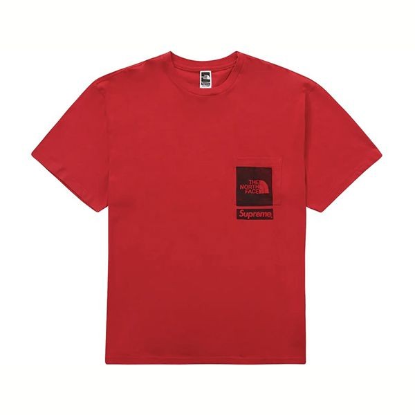 シュプリーム×ノースフェイス コラボ Printed Pocket Tee Tシャツ偽物nf09213
