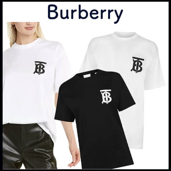 バーバリー Tシャツ コピー BLACKPINK ジス着用♡【Burberry】モノグラムロゴTシャツ