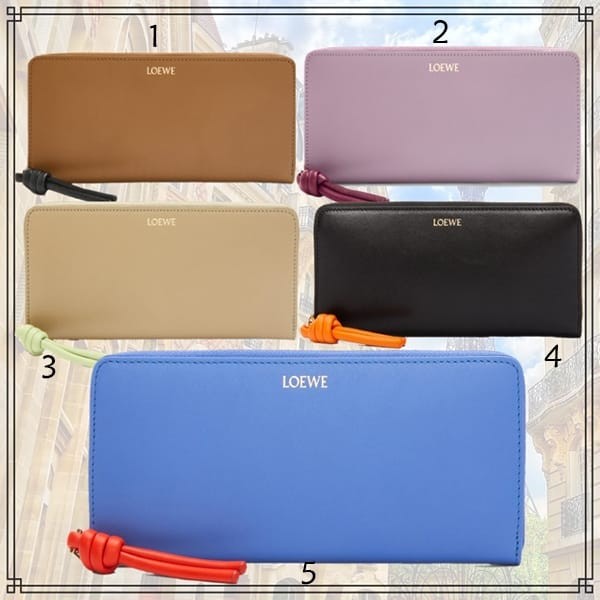 ロエベ 偽物 ノット ジップアラウンド ウォレット 長財布 5色 CEM1G39X01