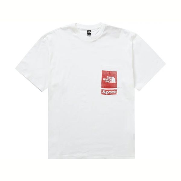 シュプリーム×ノースフェイス コラボ Printed Pocket Tee Tシャツ偽物nf09213
