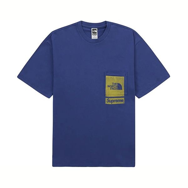 シュプリーム×ノースフェイス コラボ Printed Pocket Tee Tシャツ偽物nf09213