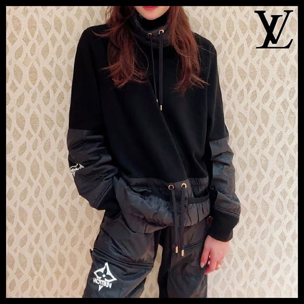 送料込ルイヴィトン LV Ski セーター ナイロン ブラック 偽物 1AC163