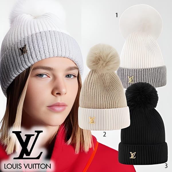 ルイヴィトン LV SKI ビーニー 偽物 コールド スパーク 帽子 3色 M79396