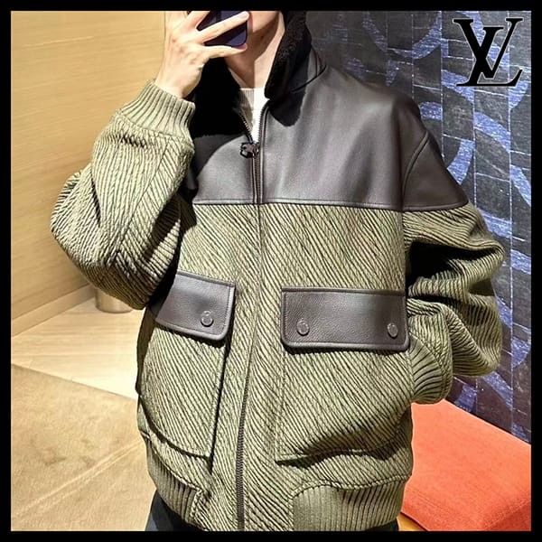 大人気ルイヴィトン レザーブルゾン ジャケット コピー 1AFAHN