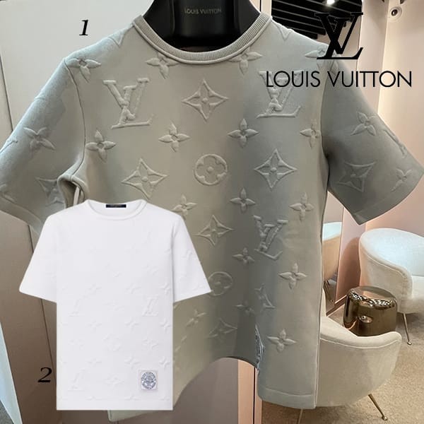 ​ルイヴィトン 3D モノグラム Tシャツ 偽物 2色 1AC0VD