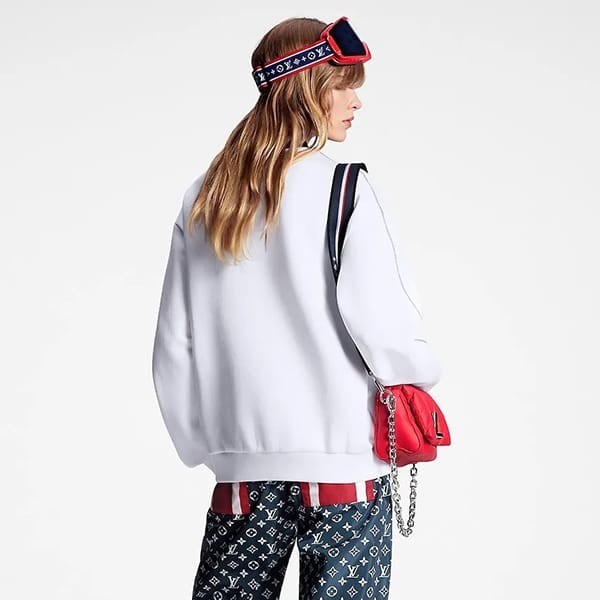 ルイヴィトン LV Ski スウェット スノーフレーク 偽物 白 セーター 1AC2ID