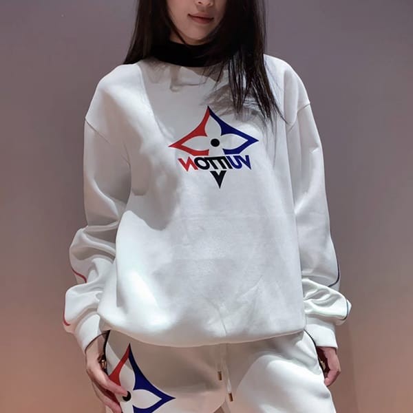 ルイヴィトン LV Ski スウェット スノーフレーク 偽物 白 セーター 1AC2ID