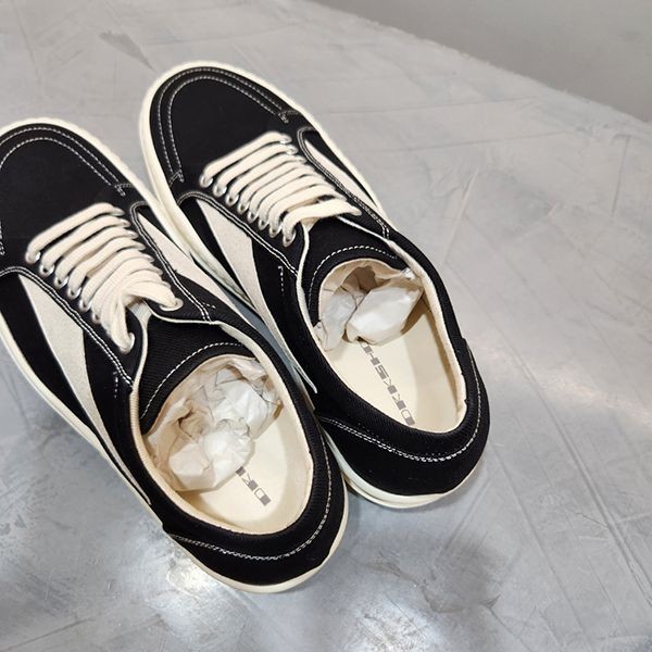 リックオウエンス ダークシャドウ VINTAGE スニーカー 偽物 BLACK/MILK (DO) 5803