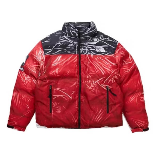 コラボ激レア Supreme×The North Face Trompe Loeil Printed Nuptse Jacket プリントヌプシ 偽物
