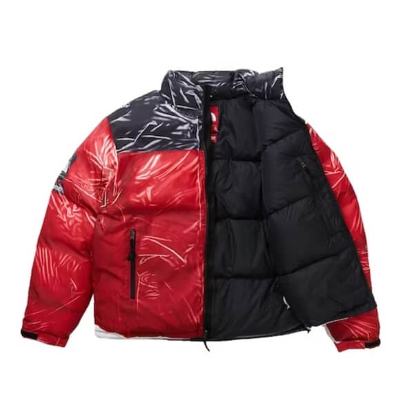 コラボ激レア Supreme×The North Face Trompe Loeil Printed Nuptse Jacket プリントヌプシ 偽物