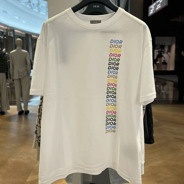 ディオール スーパーコピー ロゴ入り クルーネック Tシャツ 2色 413J696A0817_C085