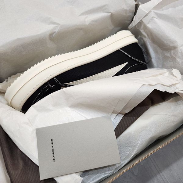 リックオウエンス ダークシャドウ VINTAGE スニーカー 偽物 BLACK/MILK (DO) 5803