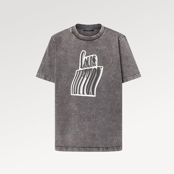 人気急上昇ルイヴィトン 偽物 グラフィックLVシグネチャーTシャツ 1AFFE8