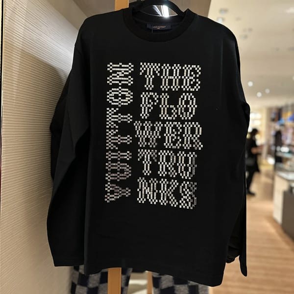 ルイヴィトン エンベリッシュドロングスリーブウールTシャツ 偽物 1AFB92