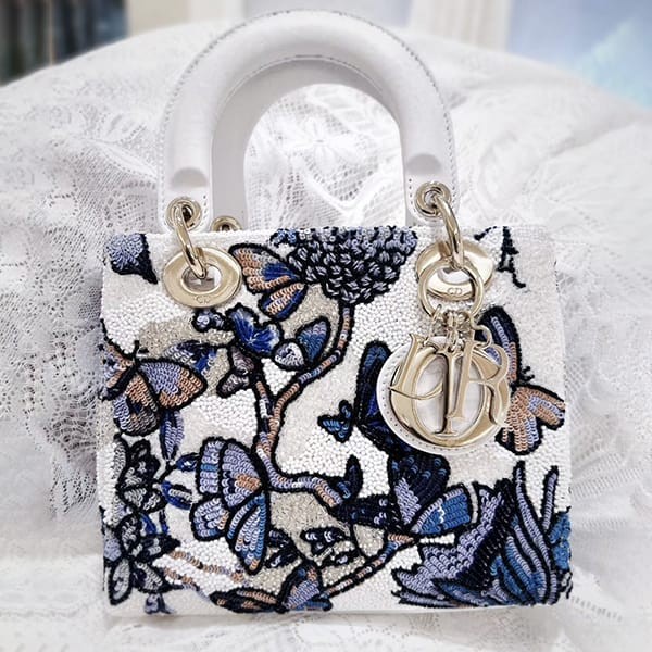 2024SS レディディオール 偽物 ラインストーン刺繍 バッグ M0531OIBU_M49E