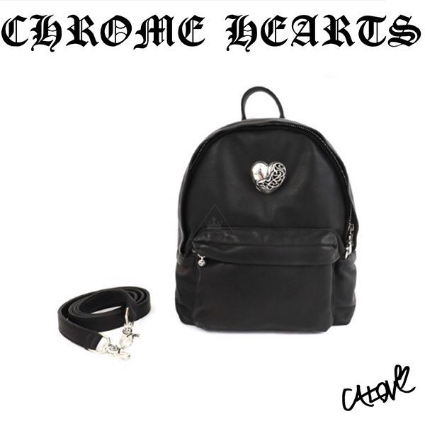 クロムハーツ スーパーコピー【Back to School】CHハート◆ﾚｻﾞｰﾊﾞｯｸﾊﾟｯｸ･BLK12159