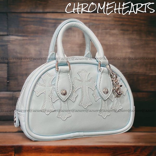 クロムハーツ ミニハンドバッグ コピー セメタリー クロス レザー MINI BAG BLK12155