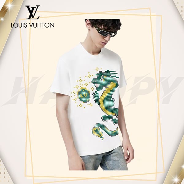 ルイヴィトン ショートスリーブコットンTシャツ パロディ 1AFJFX