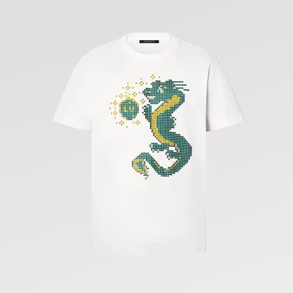 ルイヴィトン ショートスリーブコットンTシャツ パロディ 1AFJFX