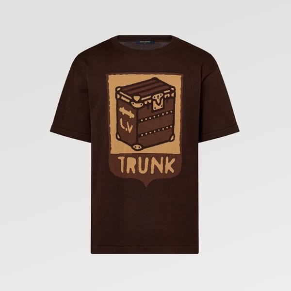 ルイヴィトン ショートスリーブコットンインターシャクルーネック Tシャツ コピー 1AFIWW