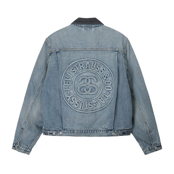 STUSSY コピー x levis 偽物 エンボストラッカージャケット 025554